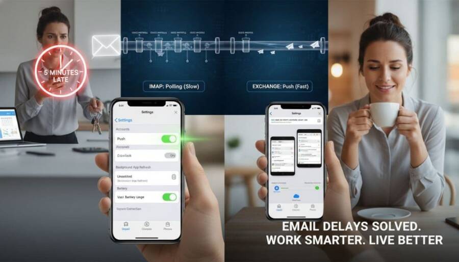 解決手機郵件推播延遲：IMAP 與 Exchange 設定指南
