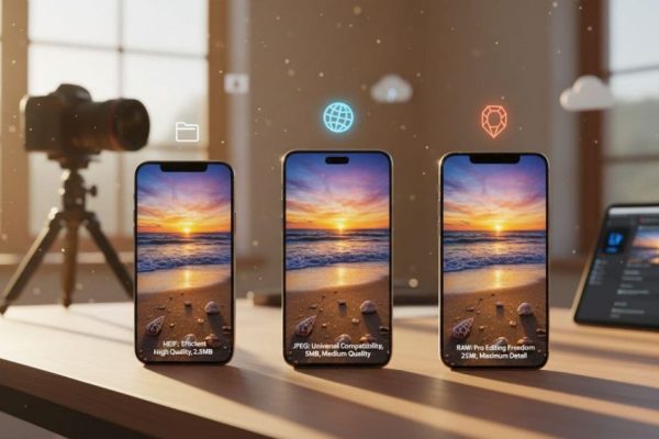 手機拍攝指南:HEIF、JPEG、RAW 如何選?畫質與相容性解析 手機拍攝指南:HEIF、JPEG、RAW 如何選?畫質與相容性解析