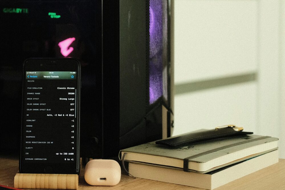 Smartphone showing photo editing app interface for color correction