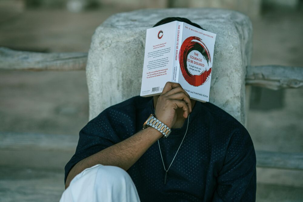 A man reads