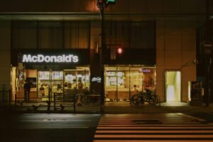 Night view of a McDonald
