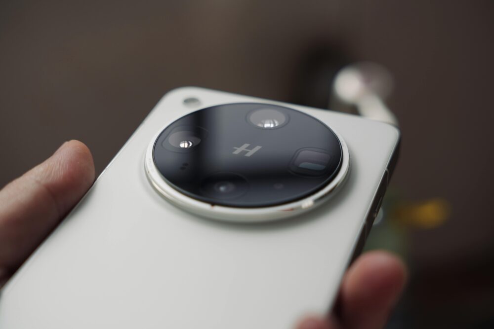 Detailed macro shot of a modern smartphone