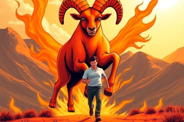 AI 生成圖像：太陽白羊座的活力與自信