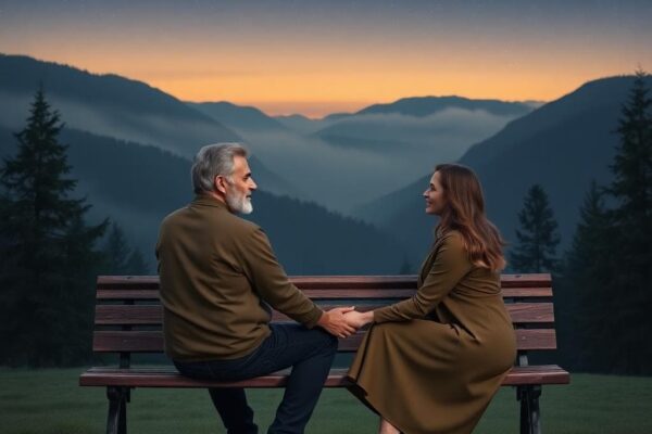 Image generated by AI: 摩羯座戀愛氛圍，穩重與承諾的象徵場景