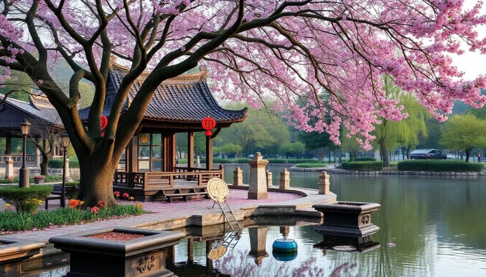 情侶在公園散步並牽手，光線柔和，象徵信任與穩定的開始。Image generated by AI