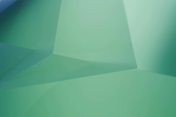 舒緩的抽象設計，具有現代幾何的綠色形狀，非常適合數字藝術背景。