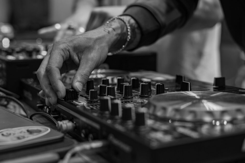 使用面板的人的照片混合