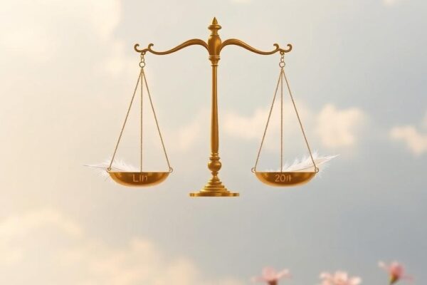 Image caption: Image generated by AI illustrating a serene Libra scale symbolizing balance and harmony.