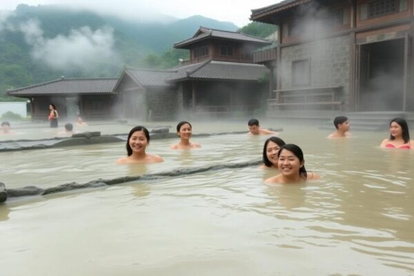 Guanziling Mud Hot Springs scene