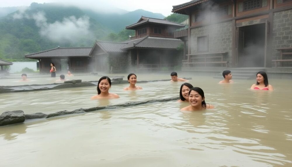 Guanziling Mud Hot Springs scene