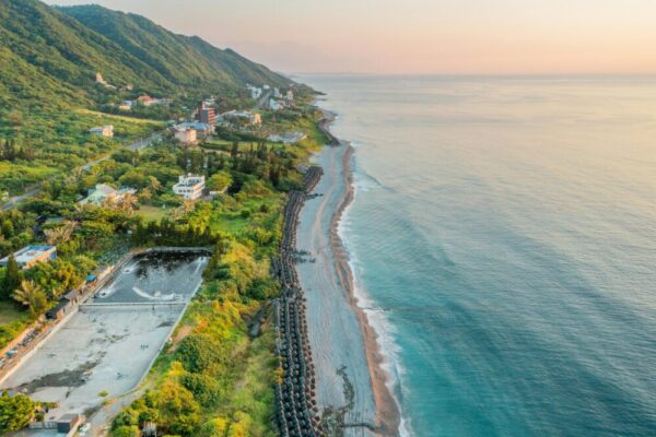 Scenic aerial view of Hualien