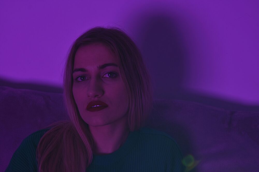 Striking portrait with dramatic lighting