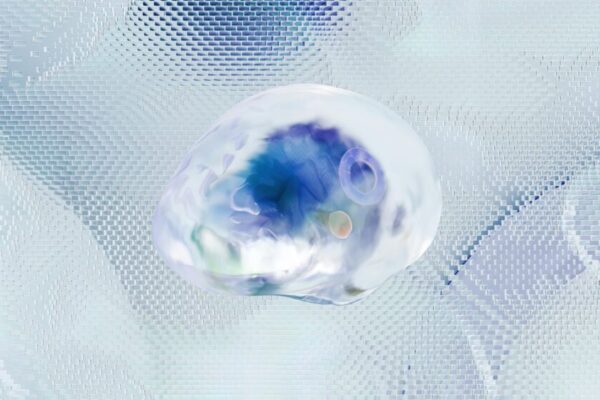 3D rendered abstract brain concept with neural network