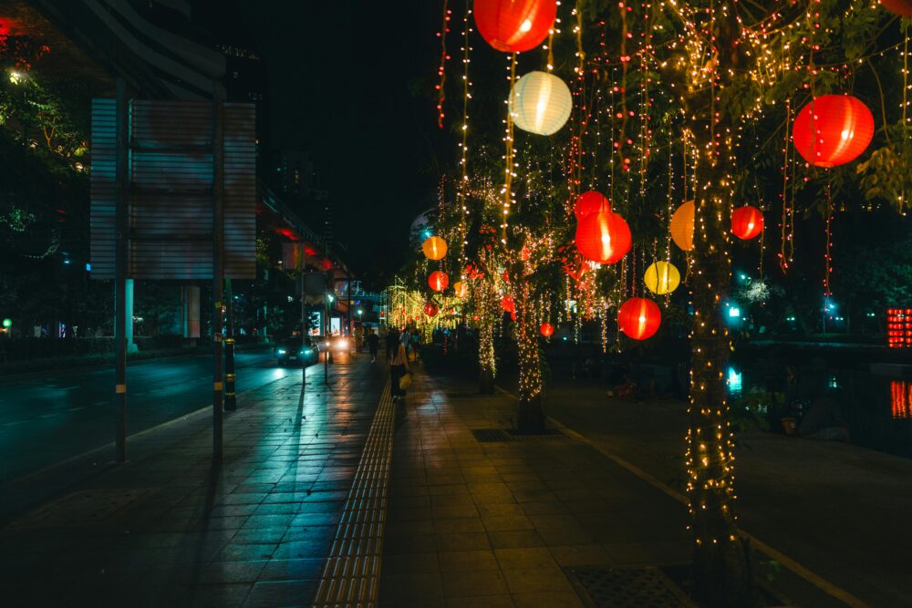 台北101與大稻埕的天際線與老街