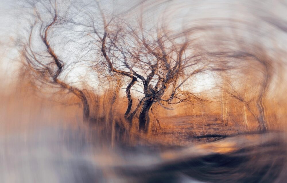 A surreal abstract photograph capturing movement