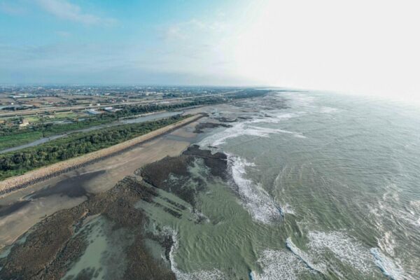 Aerial coastline Taiwan