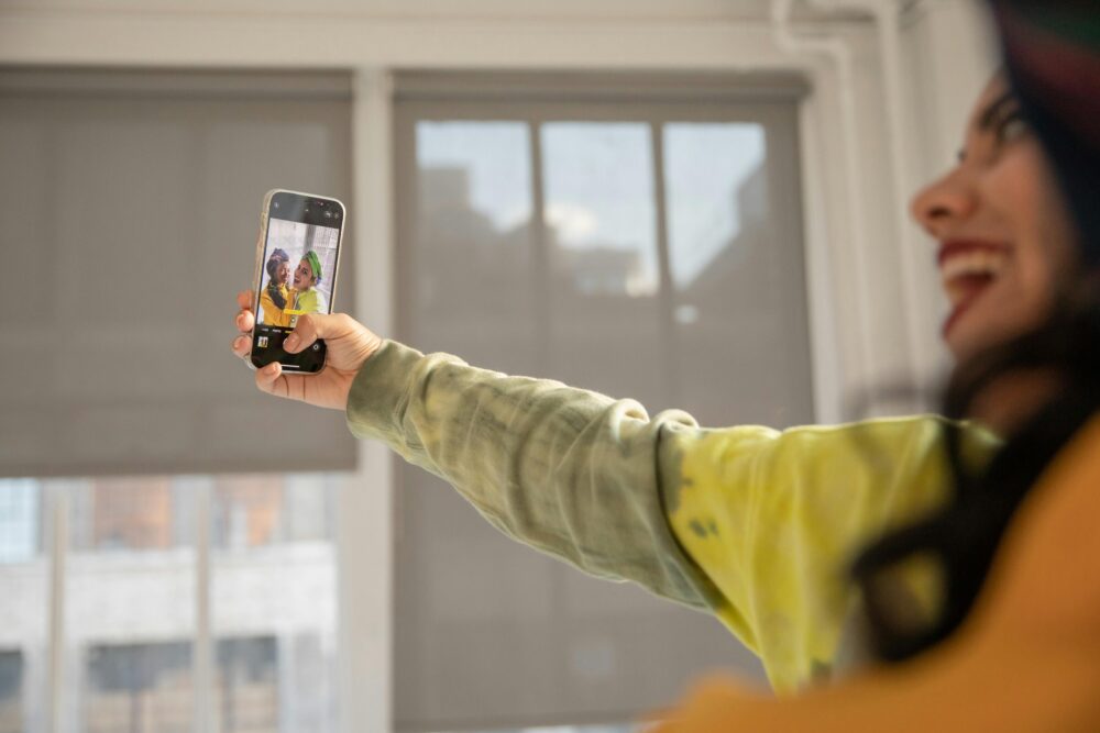 手機自拍時的快門觀察