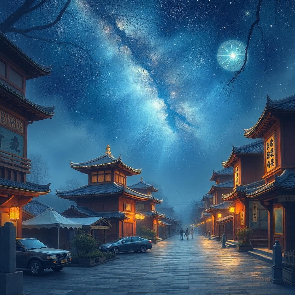 星空下的互補旅程,AI生成