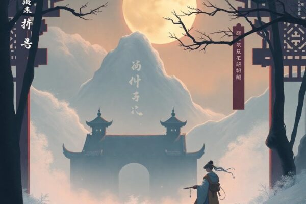 兩個天蠍座戀人坐在昏暗的燭光房間裡，互相凝視，氛圍充滿神秘和親密感