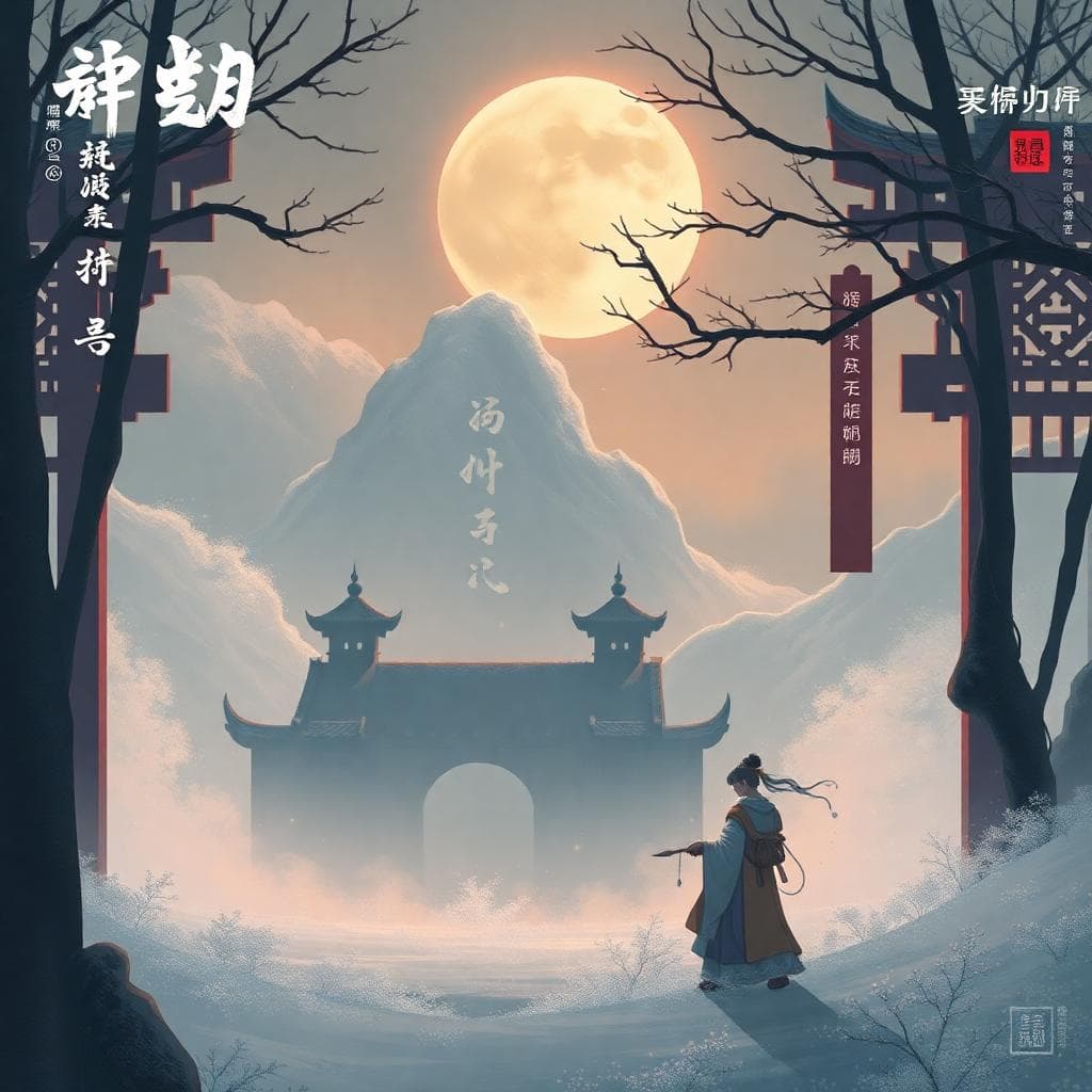 兩個天蠍座戀人坐在昏暗的燭光房間裡，互相凝視，氛圍充滿神秘和親密感