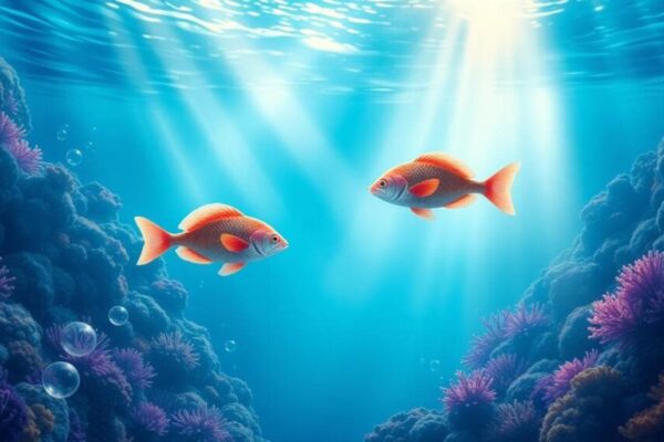 Image caption: Pisces underwater scene capturing imagination and intuition, AI-generated.