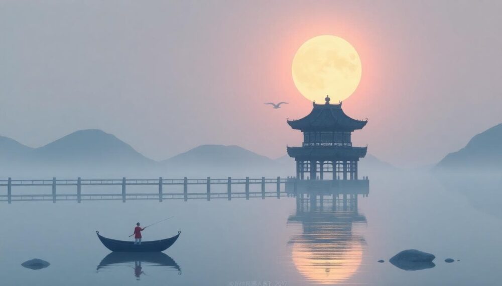 淡水漁人碼頭日落剪影