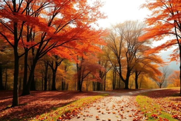 楓葉秋景AI生成圖