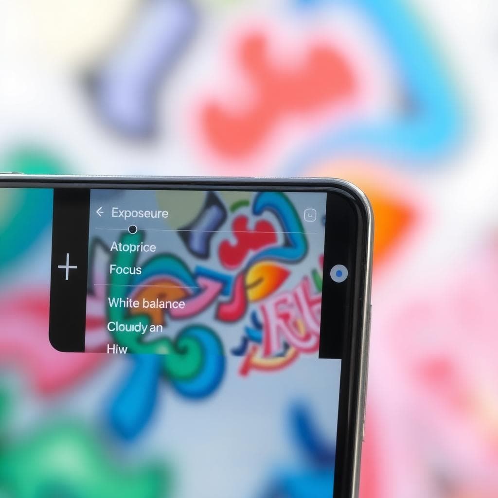 手機設定與相機介面特寫