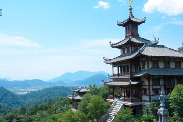 傍晚時分的台北101觀景台景色