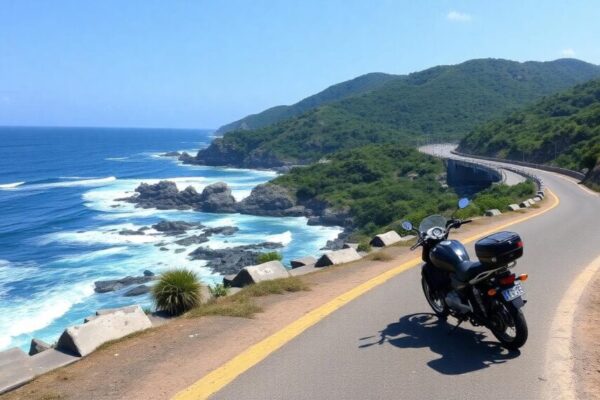 沿海公路的機車風景
