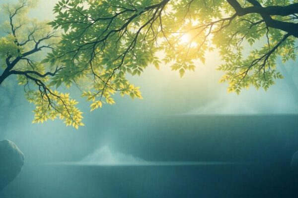 戶外公園夕陽下的對話