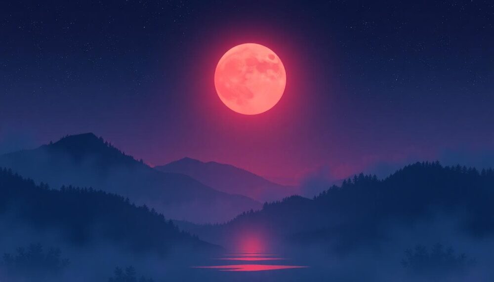 一個年輕人站在廣闊的山頂,眺望充滿星星的夜空,射手座的弓箭符號隱約浮現在月亮旁邊,周圍有開放的草原和遠處的冒險元素如登山路徑和地平線,傳達自由和探索的精神。