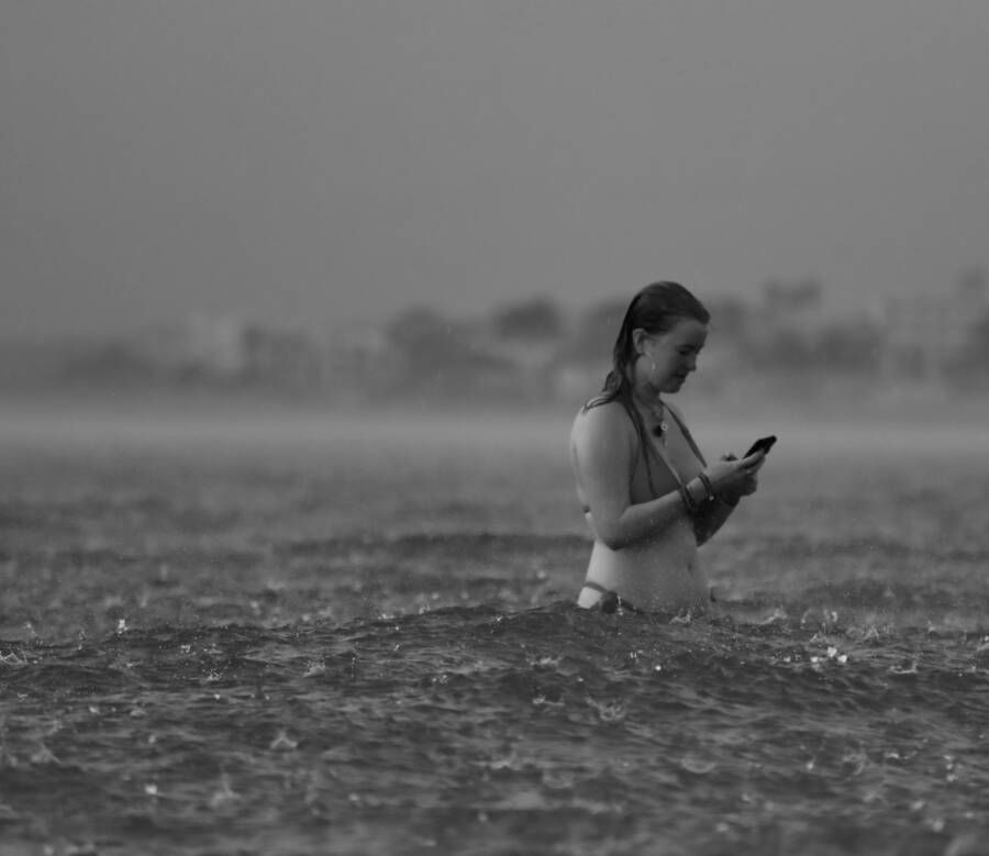 Rainy phone usage