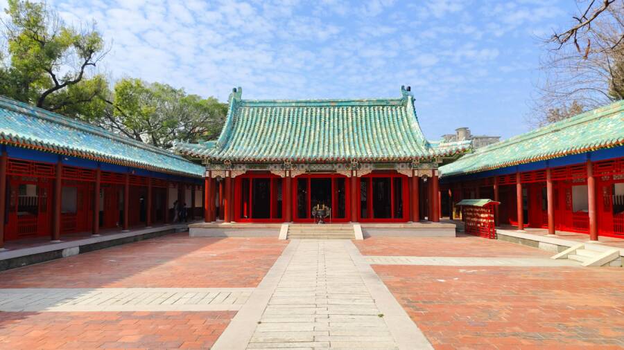 A beautifully preserved temple showcasing traditional architecture in Tainan, Taiwan