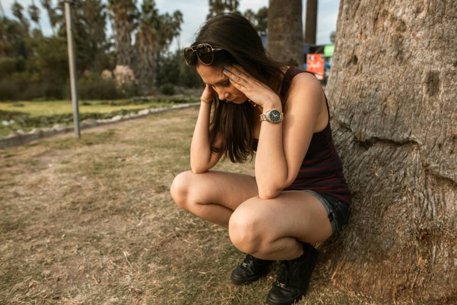 image of stress and reflection in a park