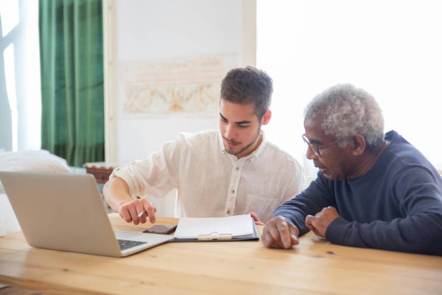 image of a person discussing device policy with IT