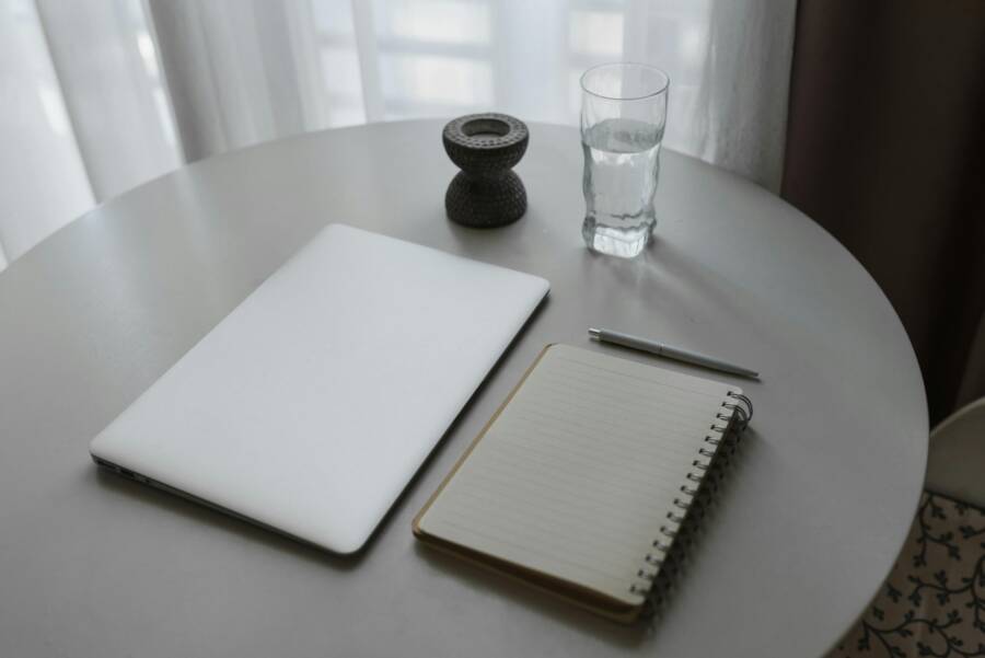 Simple Desk and Workspace Setup Using Home Depot Items